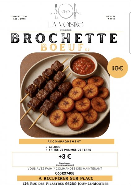 Brochette de boeufs